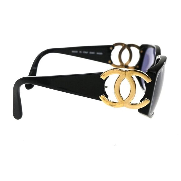 CHANEL CC Logos Sunglasses Eye Were Plastic Metal Black 02461 30RL758 main image 10